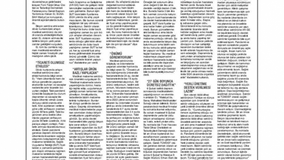 RÖPORTAJ : TÜMDEF Genel Sekreteri  Hakan Er  